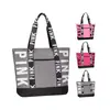 Bolsa Tote Casual Tendência de Grande Capacidade, Bolsa de Ombro Diagonal com Letras, Bolsa de Cosméticos com Logo Personalizável, Bolsa para Viagem de Curta Distância