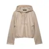 Moda Europea y Americana Transfronteriza Aliexpress Artículo Más Vendido Sudadera con Capucha Bomber de Ante Sintético