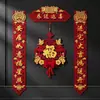 Nuevas coplas magnéticas aterciopeladas para inauguración de casa, suministros para ceremonia de mudanza, puerta de entrada de casa nueva, decoración colgante con carácter "Fu"
