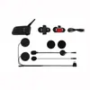 V6Plus Casco Bluetooth Intercomunicador Auricular 1 a 5 Intercomunicador Doble Función Completo 1500m