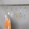 Gancho acrílico largo en S gancho de metal transparente gancho en S especial para tienda de ropa gancho con anillo de cristal pinza para ropa al por mayor