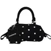 Bolso de mano de lunares de moda nuevo Yozzi otoño 2026, fresco y hermoso, alto valor estético, adecuado para ir de compras, bolso de hombro y cruzado