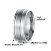 Anillo Negro de Acero Inoxidable para Hombre con Recubrimiento al Vacío Que No Se Desvanece, Joyería Decorativa para Hombre, Artículo Más Vendido en Amazon Europeo y Americano