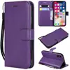 Funda de Cuero de Color Puro Lgg8 Funda Tipo Cartera con Patrón de Piel de Cordero Stylo7 Funda Flip para Teléfono Retro Q6 Funda Protectora tipo Cartera V50 K30