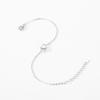 Pulsera de plata S925 dulce niña corazón pulsera femenina estilo coreano simple para todo plata lisa pulsera encantadora pulsera de nicho exquisita