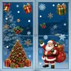 Decoraciones Navideñas Caja de Regalo Muñeco de Nieve Pegatinas de Vidrio Centro Comercial Decoración de Escena de Ventana Papá Noel Pegatinas Estáticas