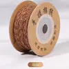 Estilo tibetano hilo de algodón frotado a mano Wengwan hilo Semilla de Bodhi Luna Estrella Semilla de Fruta de la Pasión Cuerda para ensartar cuentas budistas Cuerda para enrollar borlas Cuerda para tejer