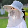 Chapéu Feminino 2024 Novo Chapéu de Sol Protetor Solar Anti-ultravioleta Chapéu de Sol com Proteção Facial Fino Chapéu de Sol para Colheita de Chá