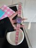 Correa de Cuero con Patrón de Diamantes Creativo para Reloj Adecuada para Apple Watch iWatch 12ª Generación 11/10Se Fábrica