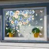 Varias pegatinas de ventana estilo ins de colibrí, florales y de mariposa para decoración de ventanas y puertas de vidrio, pegatinas electrostáticas para vidrio, de doble cara y visibles