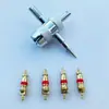 Llave de Núcleo de Válvula de Cabeza Doble Cabeza Única Herramienta de Instalación Extracción de Vástago de Válvula de Aire Acondicionado Coche Neumático Bicicleta Motocicleta