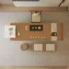 Mesa de Isla de Madera Maciza Moderna para Hogar y Oficina, Mesa de Preparación de Té de Diseñador, Lujo Ligero de Gama Alta, Nuevo Modelo 2025 Kung Fu Tea