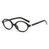Armazones de Gafas de Calidad Amazon para Miopía, Lentes Planos Ovalados, Armazón Pequeño, Estilo Coreano Retro, Armazones de Gafas Lisos para Mujer, Gafas de Sol