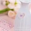 PQ Cristal Água Diamante DIY Decoração de Diário 3D Coração de Pêssego Fofo Diário Transparente Adesivos de Recompensa para Crianças