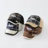 Gorra de visera plana con letras inglesas estilo coreano para fotografía callejera, gorra de hip-hop para niños, gorra para actuación de street dance, gorra de protección solar
