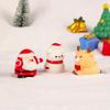 Novo Papai Noel Fofo Boneco de Neve Micro Paisagem DIY Decoração de Bonsai Enfeites de Neve Leão-marinho Enfeites de Natal