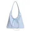 Bolso Tote de Gran Capacidad Lujo Ligero con Lazo para Mujer, Nuevo Estilo Primavera 2026, Color Sólido, Bolso de Hombro o Axila Moderno y Elegante
