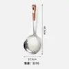 Escumadeira de Aço Inoxidável para Uso Doméstico, Escumadeira Extra Grande Espessada para Fritura, Adequada para Pegar Bolinhos e Macarrão, Peneira Coadeira de Cozinha