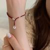 Pulsera tejida de cuerda roja Tuo Tuo de plata esterlina S925 con diseño de nicho de lujo ligero para mujer, regalo de alta gama