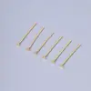 Agulha para Miçangas Preenchida com Ouro 18K Agulha de Nove Pontas Agulha de Cabeça Chata Acessórios Material para Miçangas Artesanais Conserva a Cor Acessórios para Joias DIY Atacado