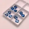 108 # Cabujón de Espinela Azul Facetada de Forma Cuadrada Piedra Suelta con Base Puntiaguda 119 # Espinela Sintética Zafiro Azul
