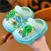 Zapatos de Cueva para Niños Verano Dinosaurio Dibujos Animados Lindos Suela Suave Niños Niñas Calzado Exterior para Dedos de los Pies Sandalias