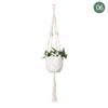 Bolsa de red para macetas, cesta colgante con borlas de cuerda de algodón tejida a mano, bolsa de red, cordón para plantas de jardinería, cesta colgante para macetas transfronterizas