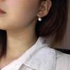 Pendientes de plata de ley S925 con gancho para la oreja, de perla natural de agua dulce, ligeros, de lujo, combinables, de alta gama, sencillos, para mujer en verano.