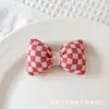 Tela algodón cuadros lazo tablero de ajedrez pasador cuerda para el pelo tocado accesorios DIY ropa zapatos accesorios accesorios