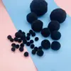 1-5cm bola de pelo negra de alta elasticidad bola de pelo negra bola de pelo diy accesorios para ojos de muñeca accesorios para ropa zapatos y calcetines