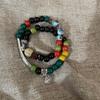 Pulsera de Cerámica con Cuentas de Nuevo Estilo Chino Pulsera de Estilo Étnico Exótico Pulsera Retro Elástica de Cuerda Marea Nacional Estilo Antiguo Estilo Frío