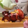 Decoración de mascota de té que cambia de color mascota de té mascota de té accesorios para juego de té año del cerdo mesa de té sapo sapo dorado de la suerte ceremonia del té