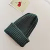 Gorro para Niños Nuevo Placa Ligera Color Sólido Gorro de Lana Tejido para Padres e Hijos Otoño e Invierno Cálido Gorro Protector de Orejas Moderno para Niños y Niñas