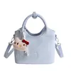 Bolsas de Otoño e Invierno para Mujer 2025 Nuevas de Moda Nicho Bolso de Mano de Gamuza Bolso Cesta con un Toque de Lujo, Bolso Bandolera de un Solo Hombro