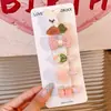 Accesorios para el cabello de niños coreanos Pinzas para el cabello con lazo de flor de dibujos animados Pinzas para el cabello lindas para bebés Paquete de 5 Juego completo Pinzas para el cabello seguras