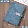 Bloco de Notas A5 para Reuniões e Trabalho com Capa Espessa, Caderno com Fecho para Anotações Diárias de Escritório, Logotipo Imprimível