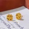 Loja de Ouro Mesmo Estilo Ouro Areia Brilhante Gelo Triturado Escama de Dragão Brincos Moda Luxo Leve Pônei Gelo Triturado Brincos de Tarraxa Brincos Versáteis