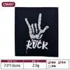 Parche Bordado de Tela con Cabeza de Calavera Fantasma Guitarra de Rock Insignia Parche de Banda de Rock Estilo Punk Blanco y Negro Parche Parche