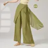 Pantalones Anchos Fluidos de Danza Clásica Ropa de Baile Danza Moderna Sueltos con Lazo Pantalones de Baile Ropa Moldeadora para Práctica para Mujeres