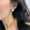 Branco Australiano Prêmio Artificial Top Branco Australiano Luz Fria Brincos de Pérola de Água Salgada Brincos Elegantes Femininos Joia para Furo na Orelha