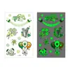 Suministro Transfronterizo Tatuaje Temporal Luminoso para Fiesta Irlandesa Trébol de Cuatro Hojas de San Patricio Tatuaje Temporal Desechable