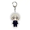 Atacado de Anime Jujutsu Kaisen Mercadoria de Anime Feito por Fãs Versão Q Chaveiro de Acrílico Transparente Dupla Face Bidimensional Transfronteiriço