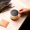 Directamente del fabricante: Juego de Tazas de Vidrio para Regalo, Taza de Té para Bienestar en la Oficina, Juego de Té de Vidrio de Alto Borosilicato, Taza Interior de Cerámica para Agua