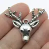 31X36Mm 2.8g Multicolor Accesorios para Collar Pulsera DIY Colgante Lindo Animal Cabeza de Ciervo