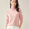 Otoño e Invierno Nuevo Cachemir para Mujer Cuello de Pila Camisa Base Manga Larga Todo Fósforo Amigable con la Piel Suelto Adelgazante Suéter Cálido