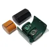 Caja de almacenamiento para relojes de PU, cuero de alta gama, diseño simple, unisex, portátil, adecuada para viajes, caja de exhibición para relojes mecánicos, joyero