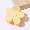 Pinza de Garra Floral Escarchada Popular de Tamaño Mediano Transfronteriza, Pinza de Tiburón Básica Versátil para la Parte Posterior de la Cabeza, Pinza para el Cabello para Media Cola de Caballo
