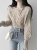 Suéter Grosso Torcido para Mulheres, Novo Agasalho de Outono e Inverno com um Design Elegante e Único, Top de Tricô Básico Ajustado e Lisonjeiro
