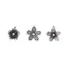 Anillo Colgante Flor de Plata Tailandesa Plata de Ley 925 Agujero para Colgante Flor Pequeña Collar Lindo Pulsera Pulsera Accesorios Estilo Retro Accesorios