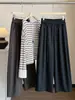 Pantalones casuales de pierna ancha tipo globo con cordón, estilo coreano, relajados, cropped, de cintura alta, sueltos, rectos, para mujer, nuevo otoño